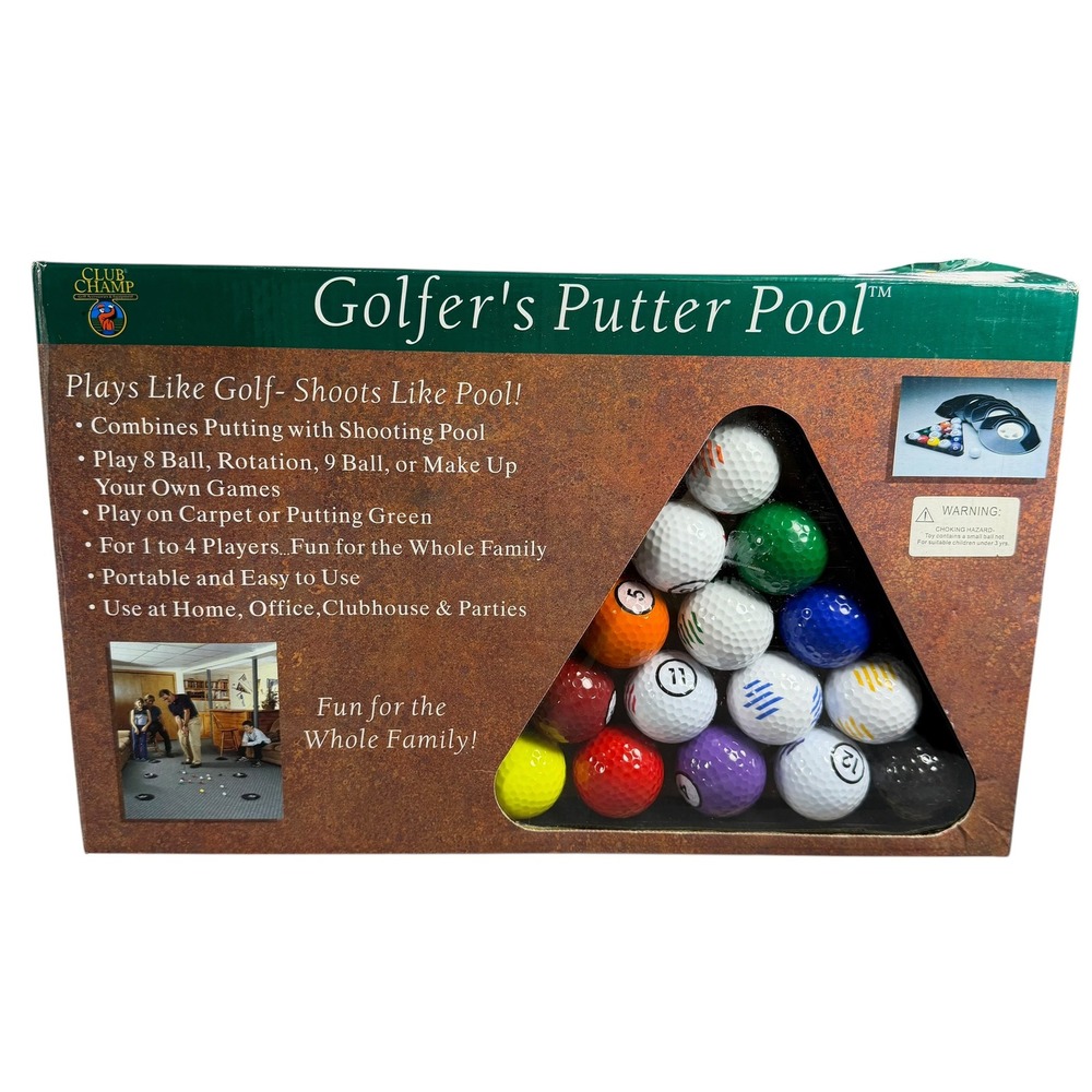 Club Champ Golfer's Putter Pool Game Set Model 9531 Billiard Style Golf Putting